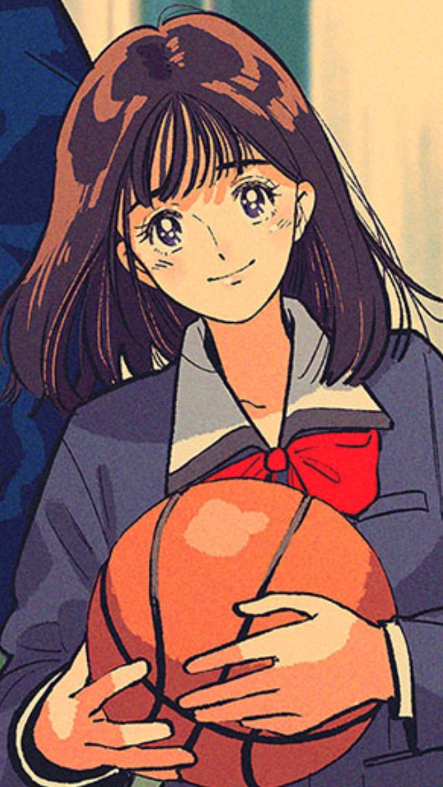 1girl, akagi_haruko, ball, basketball_(object), bbo_sy, blue_jacket, bow, bowtie