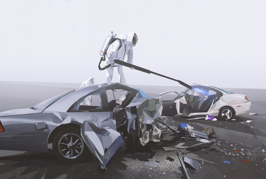2others, broken_glass, car, car_crash, english_commentary, flamethrower, fog, glass