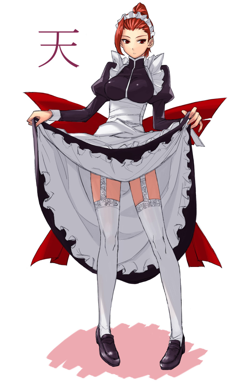 garter_straps, garters, genderswap, gouki, heaven_(kanji), highres, kimuchi, legs