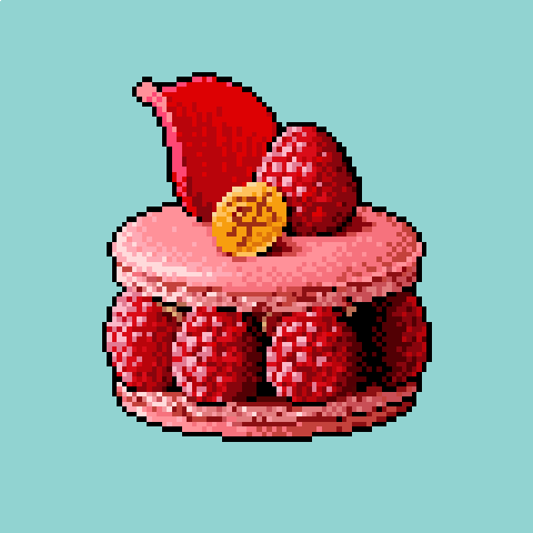 aqua_background, dessert, food, food_focus, fruit, lowres, macaron, no_humans