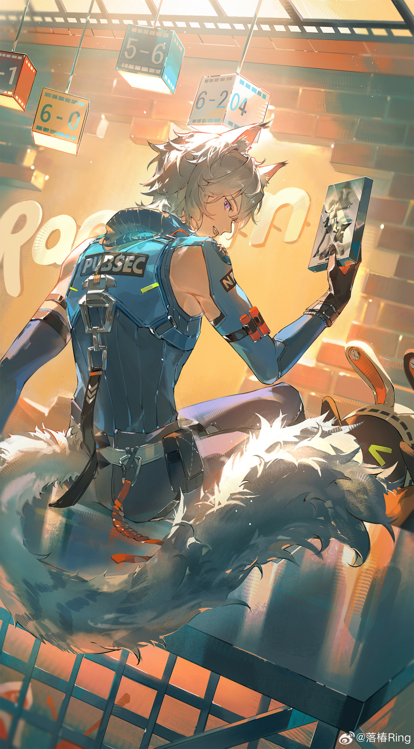 1boy, absurdres, animal_ears, artist_name, black_gloves, cat_boy, cat_ears, cat_tail