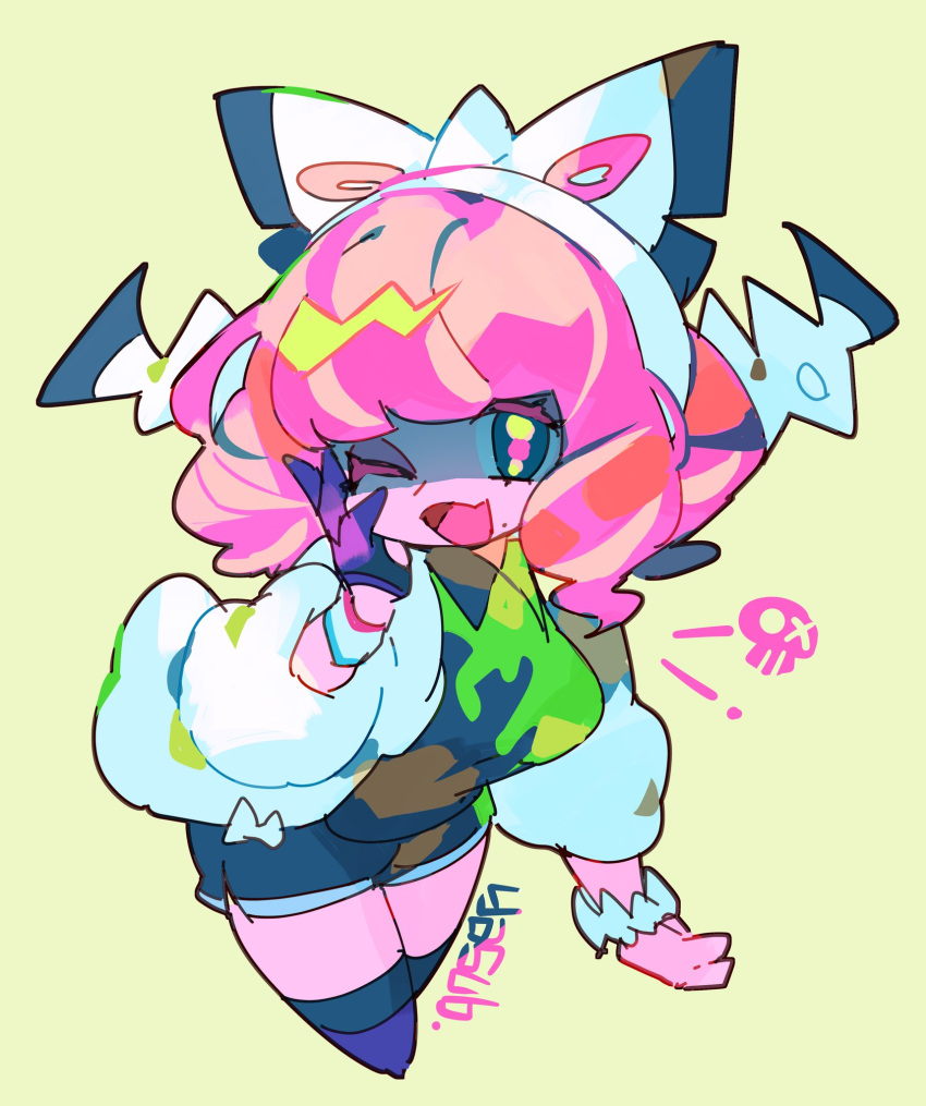 1girl, bow, breasts, gloves, hair_bow, headband, highres, klara_(pokemon)
