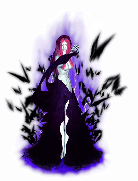 1girl, bat_(animal), devil_may_cry_(series), devil_may_cry_3, full_body, long_hair, looking_at_viewer, nevan