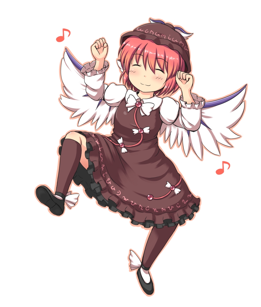 closed_eyes, dancing, eyes_closed, happy, hat, meme, mystia_lorelei, phantom2071