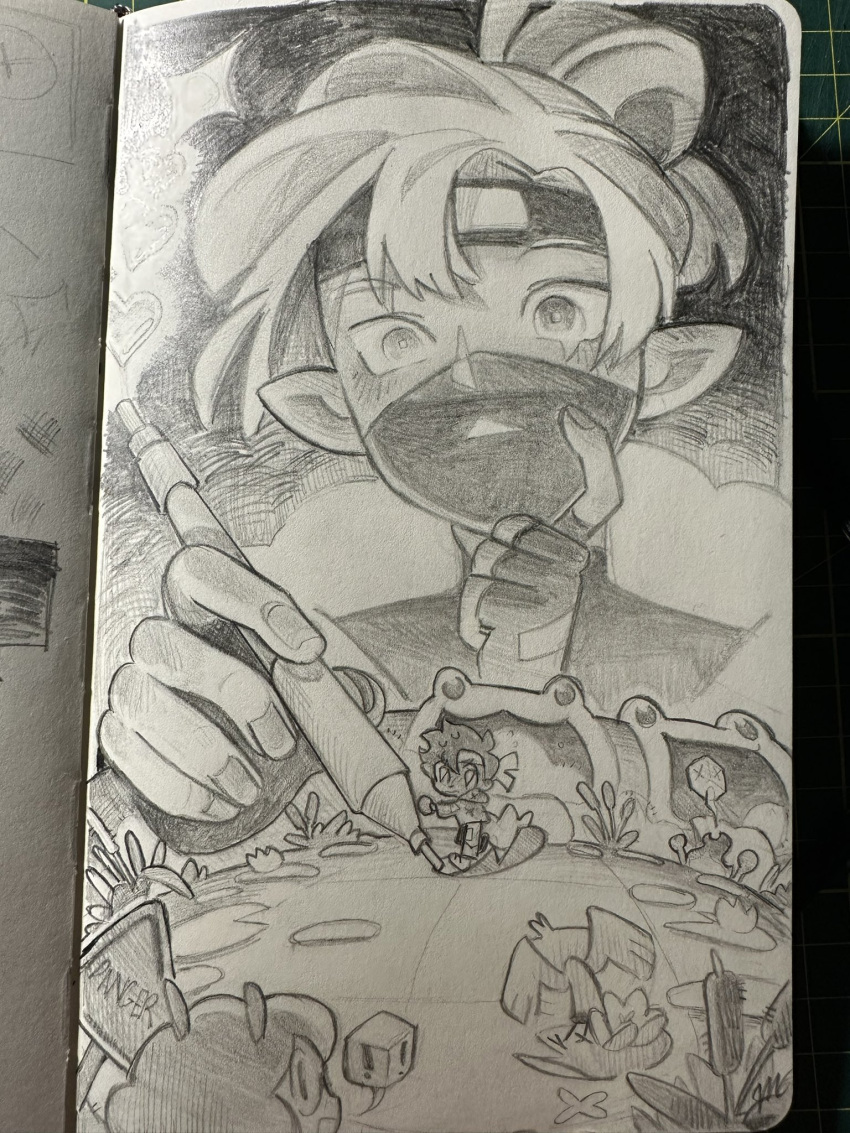 1girl, 4boys, alienssstufff, bdoubleo100, character_request, check_character, commentary, english_commentary