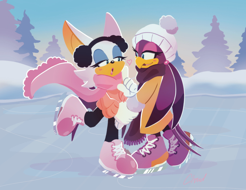 2girls, alternate_costume, animal_ears, animal_nose, bat_ears, bat_girl, bat_wings, bird_girl