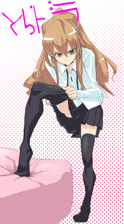 bad_id, brown_eyes, brown_hair, dressing, feet, halftone, halftone_background, long_hair