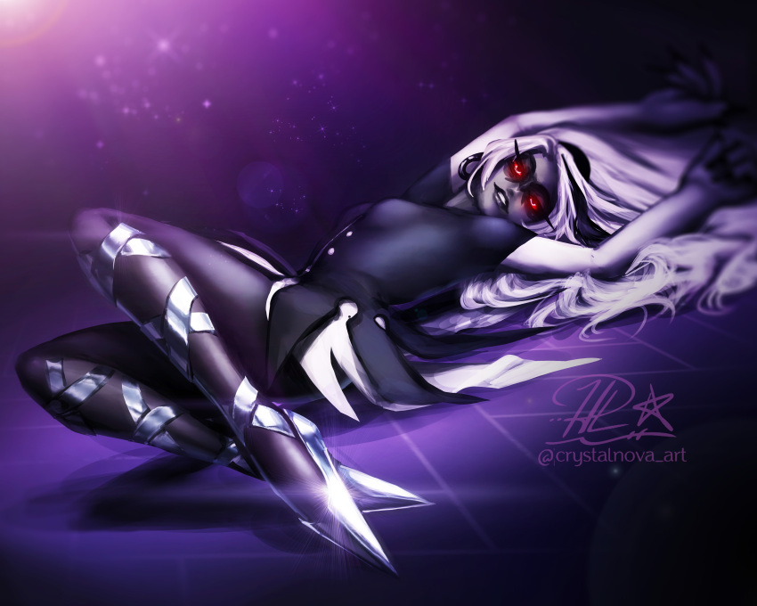 1girl, absurdres, ballerina, ballet_slippers, black_dress, breasts, carmilla_carmine_(hazbin_hotel), crystalnova