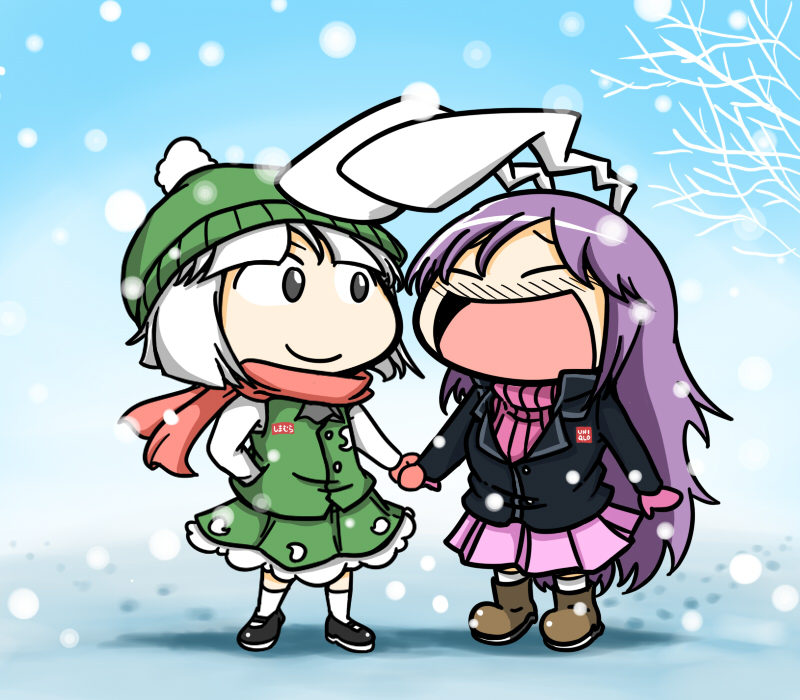 :d, animal_ears, beanie, bunny_ears, chibi, contemporary, hat, konpaku_youmu