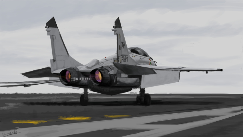 absurdres, aircraft, airplane, dr-arche, fighter_jet, highres, hindi_text, indian_air_force