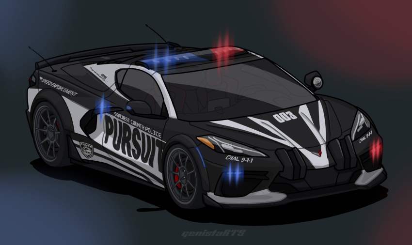 artist_name, car, chevrolet, chevrolet_corvette, chevrolet_corvette_c8, english_commentary, highres, mei_(genistarts)