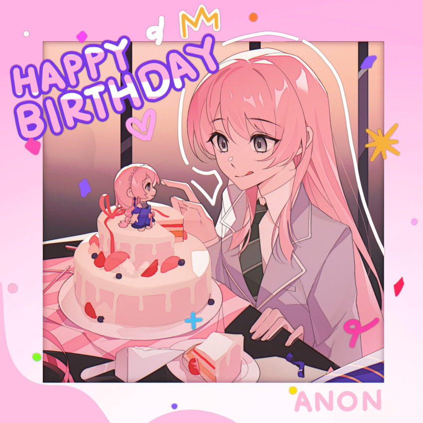 bang_dream!, bang_dream!_it's_mygo!!!!!, birthday_cake, blazer, cake, character_doll, character_name, chihaya_anon