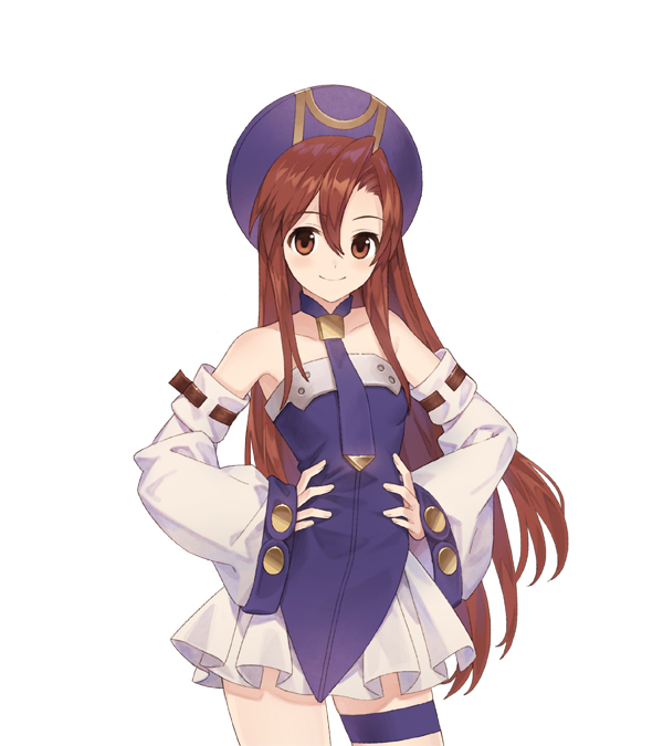 1girl, atelier_(series), atelier_iris_eternal_mana, bare_shoulders, brown_eyes, brown_hair, closed_mouth, cowboy_shot