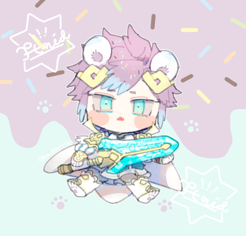 1boy, blue_eyes, blue_hair, chibi, fire_emblem, fire_emblem_heroes, gradient_hair, grey_hair