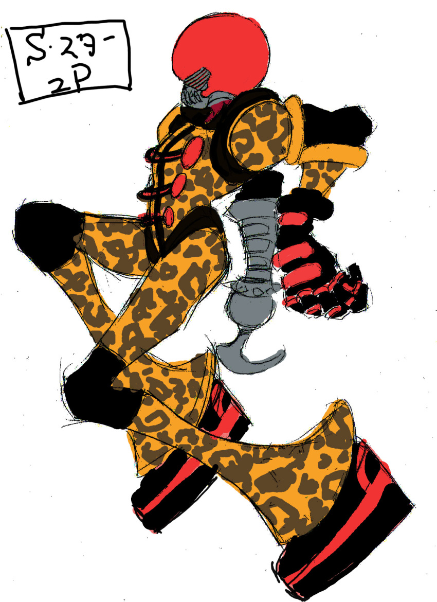 1boy, 2000s_(style), afro, alternate_costume, animal_print, bell-bottoms, black_footwear, concept_art