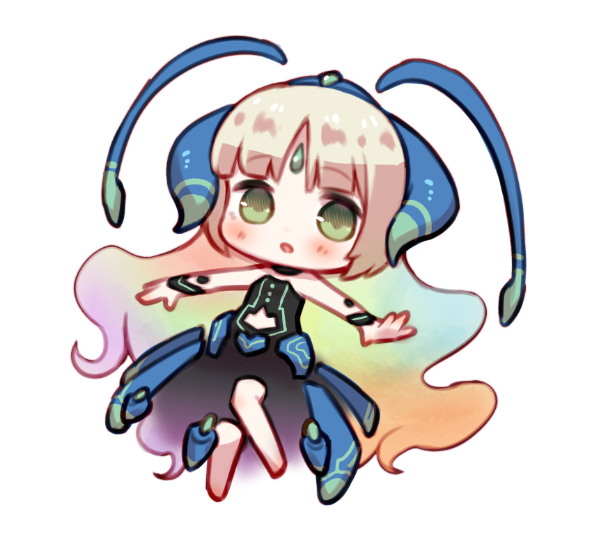 1girl, :o, absurdres, antennae, atelier_(series), atelier_escha_&amp;_logy, bare_shoulders, blonde_hair