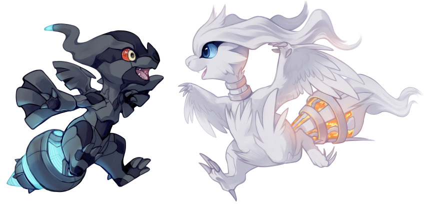 absurdres, animal_focus, blue_eyes, blue_light, blue_sclera, chibi, chibi_only, clawed_wings