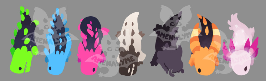 absurdres, amenalyme, bat_wings, black_eyes, black_lizard_(rain_world), black_scales, blue_lizard_(rain_world), blue_scales