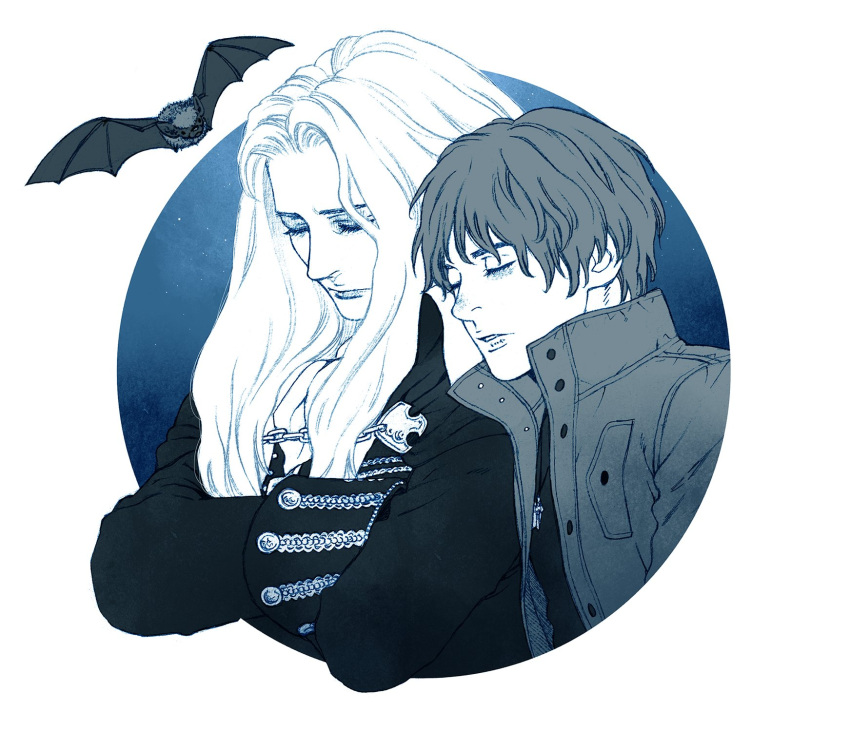 2boys, a_nightmare_on_elm_street, alucard_(castlevania), bat_(animal), blue_theme, castlevania_(series), character_request, check_character