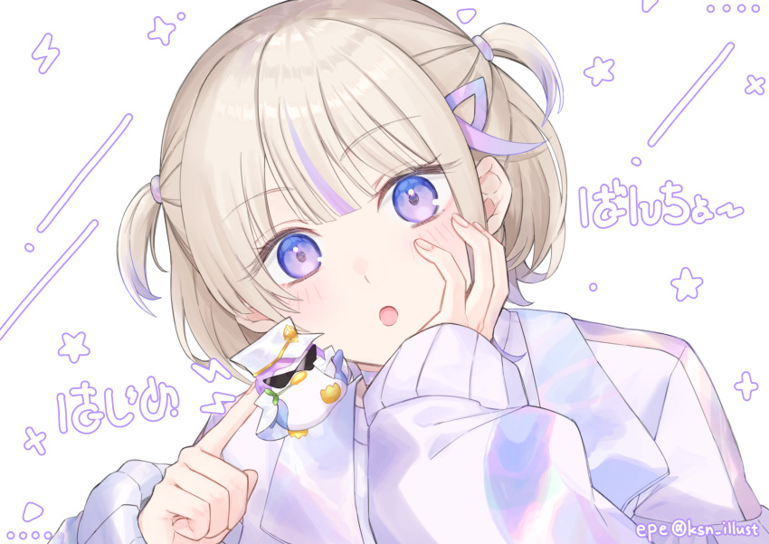 1girl, absurdres, banpen_(todoroki_hajime), blonde_hair, fingernails, highres, hololive, hololive_dev_is