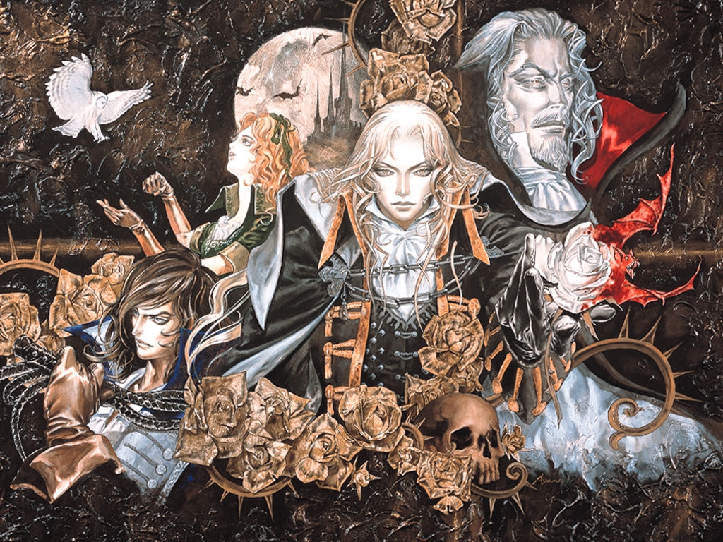 alucard, bat, bird, blonde_hair, brown_hair, castle, castlevania, castlevania:_symphony_of_the_night