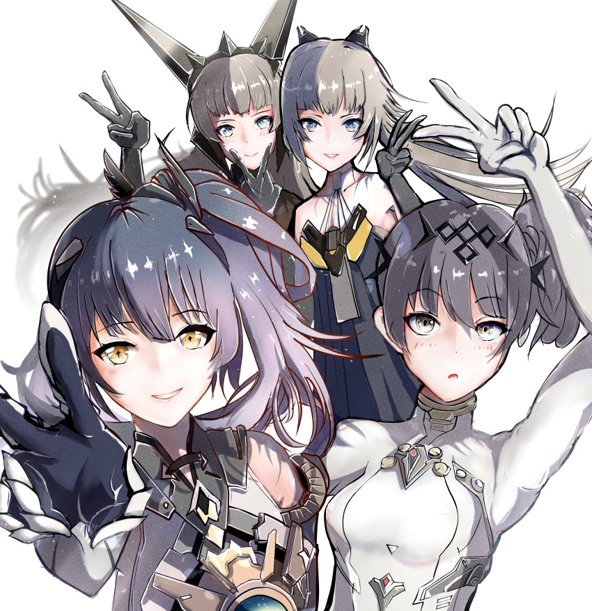 absurdres, animal_ears, black_dress, black_gloves, bodysuit, dress, fake_animal_ears, gloves