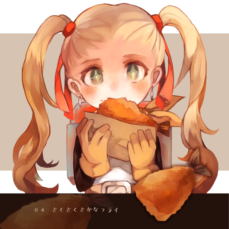 +_+, 1girl, backpack, bag, black_sleeves, blonde_hair, commentary_request, dragon_quest