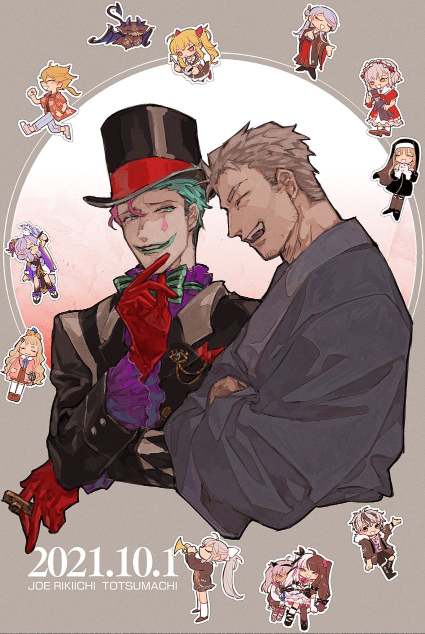 1other, 5boys, 6+girls, :3, :d, =_=, ^_^, ahoge