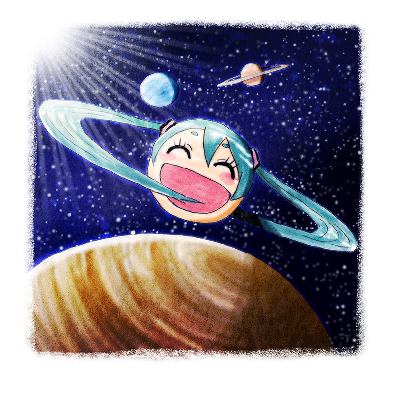^_^, aqua_hair, blush_stickers, border, closed_eyes, eyelashes, hatsune_miku, headset