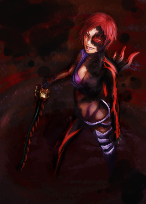 .hack//g.u., armor, armor_plate, bordeaux, evil, female, glowing, glowing_eye