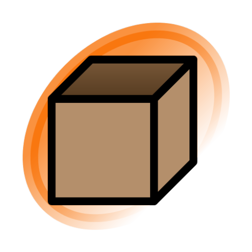 box, commentary, danbooru_(site), english_commentary, lowres, no_humans, noizave, orange_background