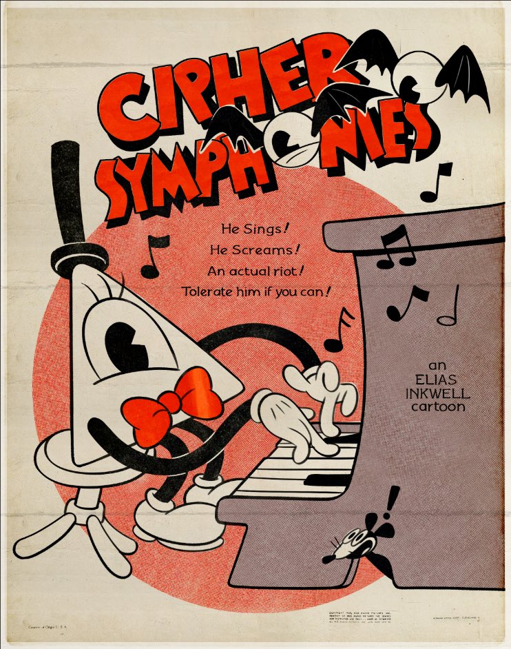 !, 1boy, 3others, bat_wings, beamed_eighth_notes, bill_cipher, black_eyes, black_outline, black_wings, book_of_bill, bow, bowtie, eighth_note, english_commentary, english_text, eyeball, gloves, gravity_falls, half_note, hat, instrument, joe_pitt, jpeg_artifacts, looking_at_viewer, male_focus, mouse_(animal), multiple_others, music, musical_note, no_humans, no_mouth, note, official_art, on_bench, one-eyed, open_mouth, outline, pac-man_eyes, parody, piano, piano_bench, piano_keys, playing_instrument, playing_piano, red_bow, red_bowtie, rubber_hose_(style), second-party_source, shoes, sitting, sixteenth_note, solo_focus, toon_(style), top_hat, triangle, whiskers, wings