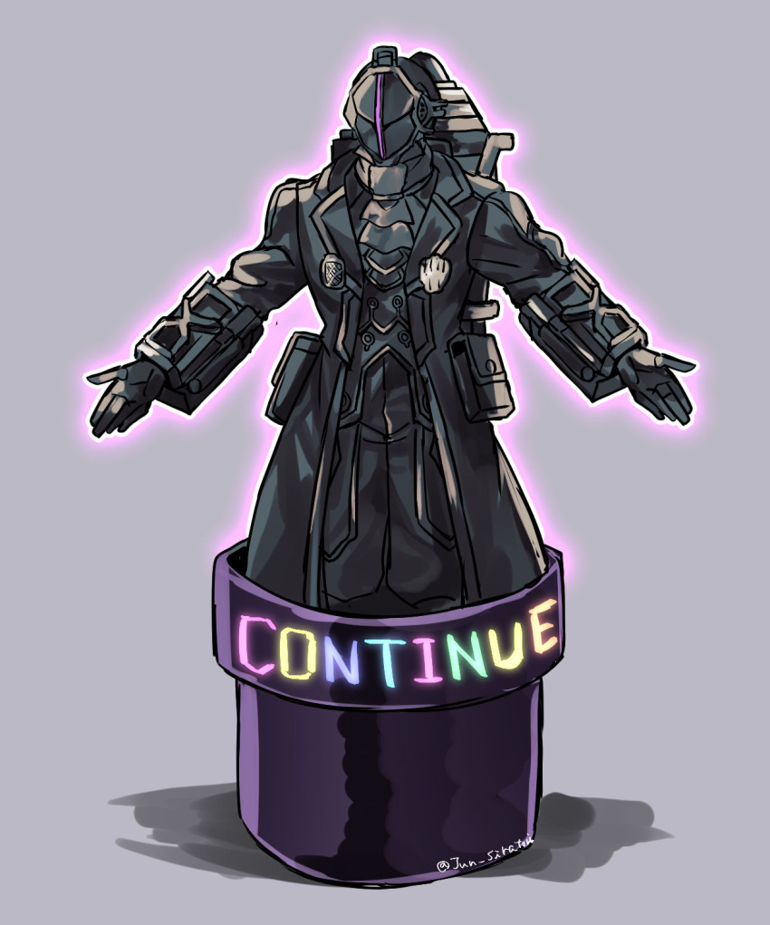 1boy, ascot, black_ascot, black_coat, black_gloves, bondrewd, coat, covered_face