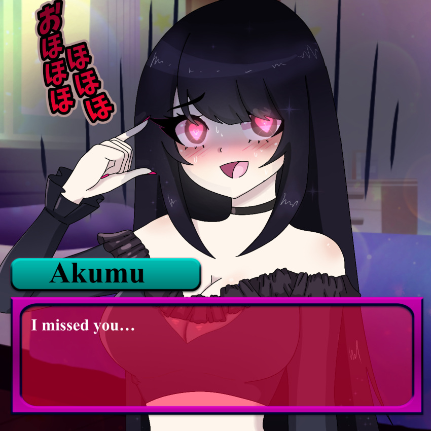 #original, akumurotheart, anime_coloring, goth_fashion, highres, lovestruck, non-web_source, original, yandere