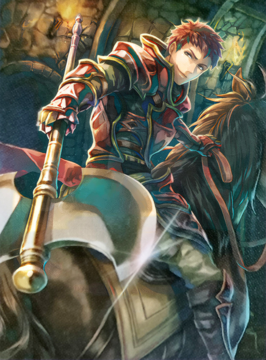 1boy, armor, axe, battle_axe, bisaiiiii, fire_emblem, fire_emblem:_path_of_radiance, fire_emblem_cipher
