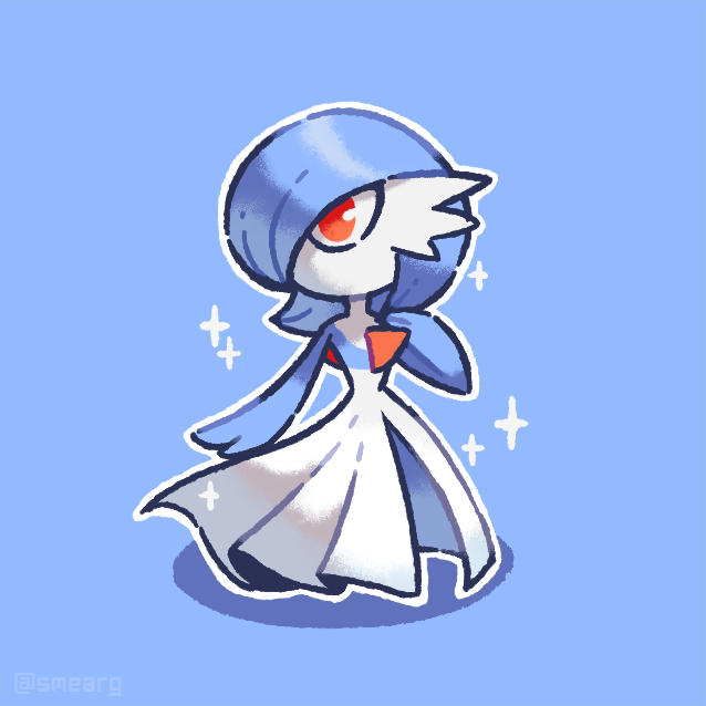 alternate_color, artist_name, blue_background, blue_hair, blue_skin, bob_cut, colored_skin, dress