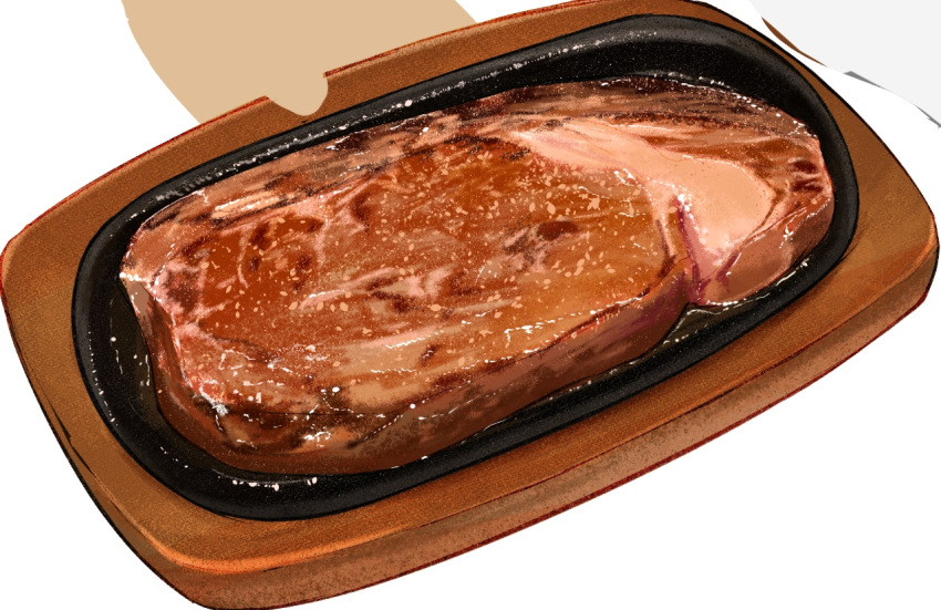 commentary_request, food, food_focus, meat, no_humans, original, plate, simple_background
