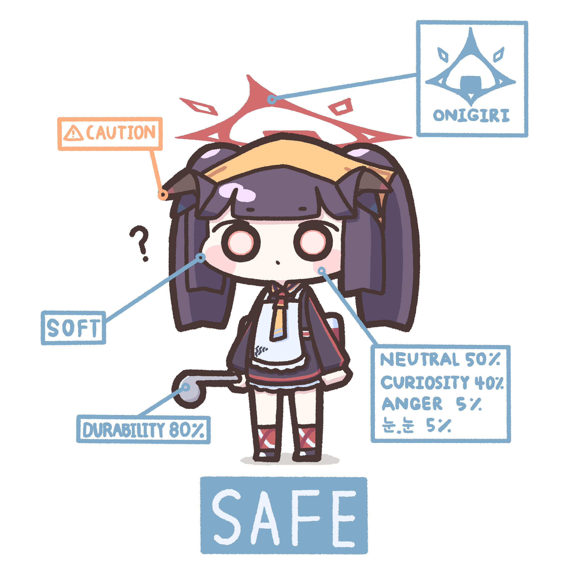 1girl, absurdres, apron, black_horns, blue_archive, closed_mouth, commentary_request, dari_uri