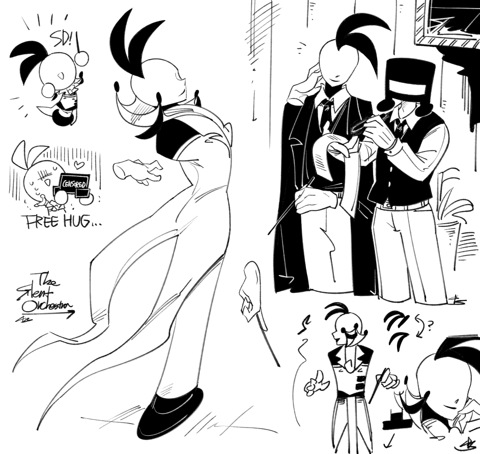 2others, censored_(project_moon), coat, collared_shirt, conductor, conductor_baton, force_(4sk_force), full_body