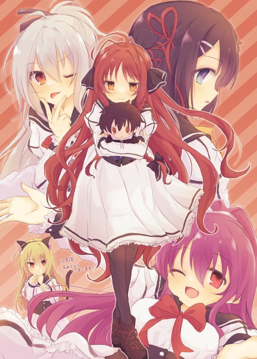 5girls, ahoge, dracu-riot!, elena_olegovna_owen, everyone, full_body, highres, inamura_rio