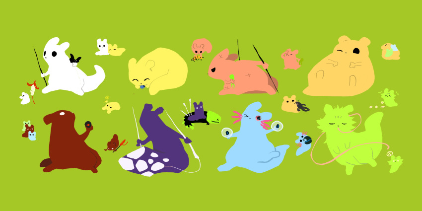 ^_^, absurdres, ancient's_language_(rain_world), artificer_(rain_world), axolotl_ears, batfly_(rain_world), black_eyes, blue_fruit_(rain_world)