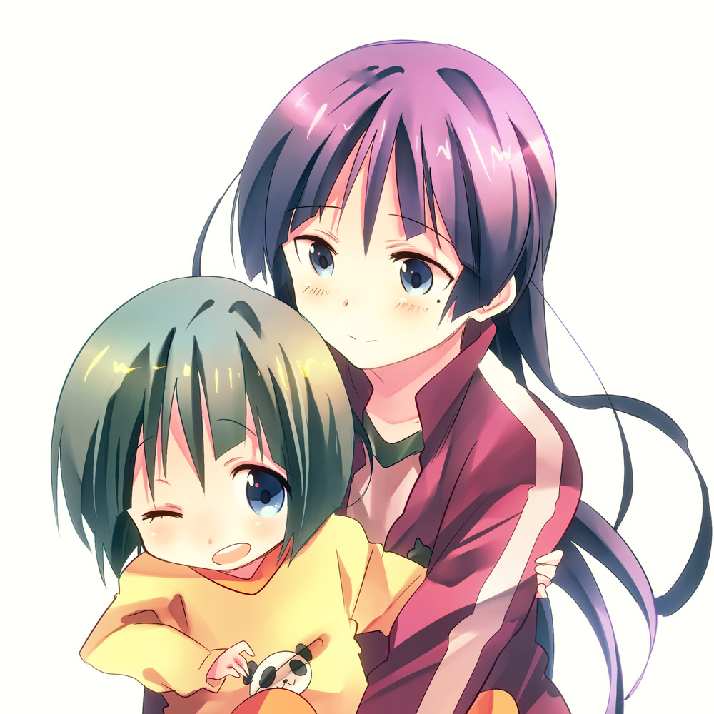 bad_id, black_hair, blue_eyes, blush, child, gokou_ruri, gokou_ruri's_little_sister, gokou_ruri's_little_sister