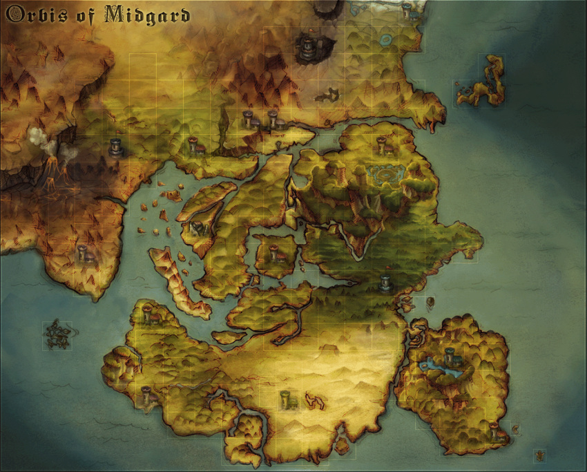 artist_request, castle, highres, island, lake, map, map_(medium), mountain, no_humans, ocean, official_art, ragnarok_online, scenery, volcano, water