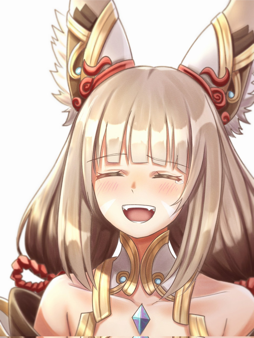 1girl, animal_ear_fluff, animal_ears, cat_ears, cat_girl, closed_eyes, collarbone, commentary_request
