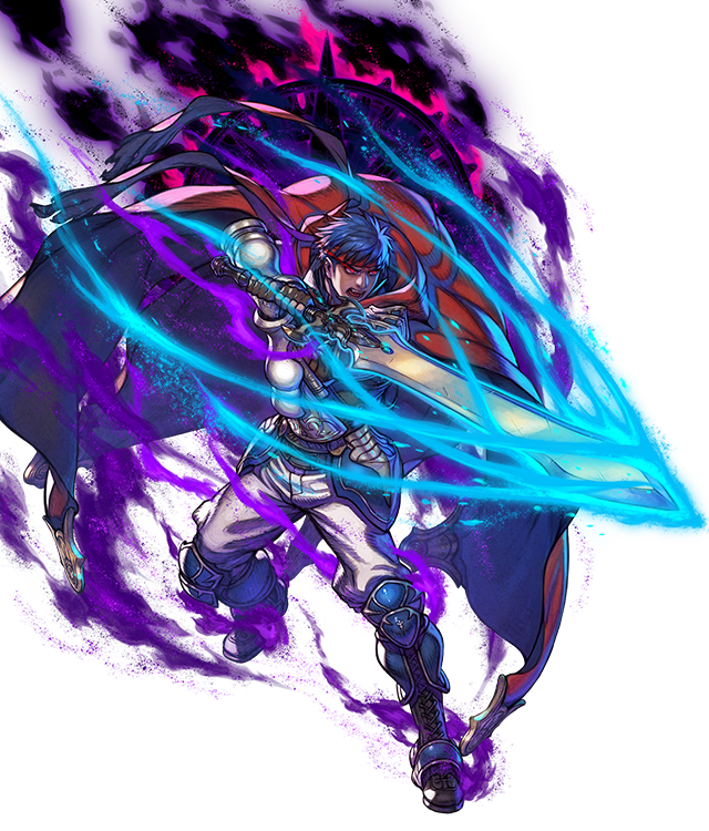 1boy, aura, blue_hair, boots, cape, dark_aura, dark_persona, fingerless_gloves, fire_emblem, fire_emblem:_radiant_dawn, fire_emblem_cipher, fire_emblem_heroes, fujisaka_kimihiko, full_body, gloves, glowing, glowing_eyes, holding, holding_sword, holding_weapon, ike_(fire_emblem), ike_(zeal_unleashed)_(fire_emblem), male_focus, official_art, open_mouth, pants, ragnell, red_cape, red_eyes, short_hair, solo, sword, transparent_background, weapon, white_pants