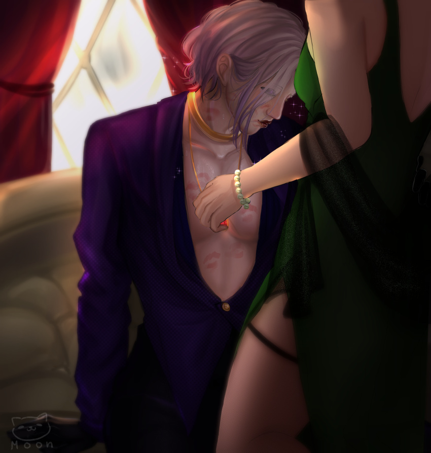 #fanart, #kiss, #ocxcanon, highres, non-web_source, twisted_wonderland, vil_schoenheit