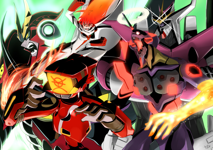 canti, company_connection, crossover, diebuster, epic, eva_01, evangelion:_2.0_you_can_(not)_advance, flcl, gainax, gunbuster, gunbuster_(robot), highres, mecha, neon_genesis_evangelion, nono, nono_(top_wo_nerae_2!), oversize_forearms, rebuild_of_evangelion, takebi, tengen_toppa_gurren-lagann, tengen_toppa_gurren-lagann_(mecha), tengen_toppa_gurren_lagann, top_wo_nerae!, top_wo_nerae_2!