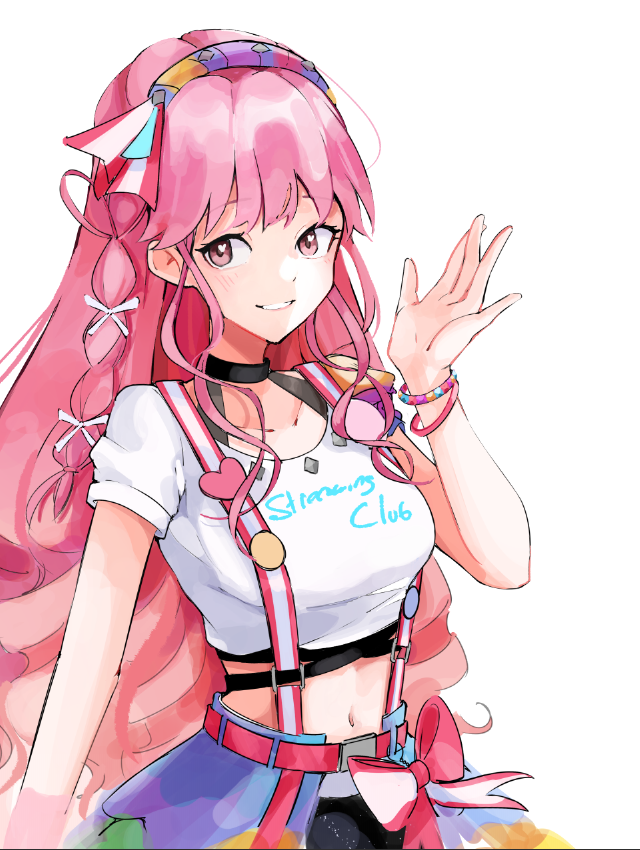 aikatsu!_(series), aikatsu_academy!, black_choker, breasts, choker, clothes_writing, hairband, himeno_mieru