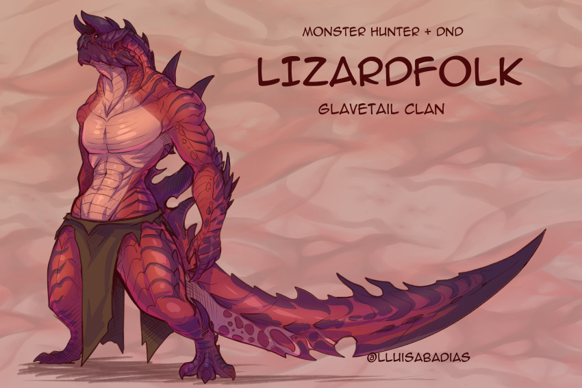 absurdres, artist_name, blue_eyes, brown_loincloth, english_text, full_body, highres, horns