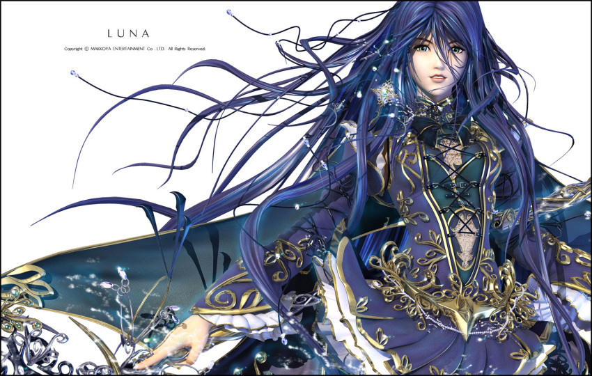 3d, blue_eyes, blue_hair, highres, kyungup_hyun, luna_(makkoya), wallpaper